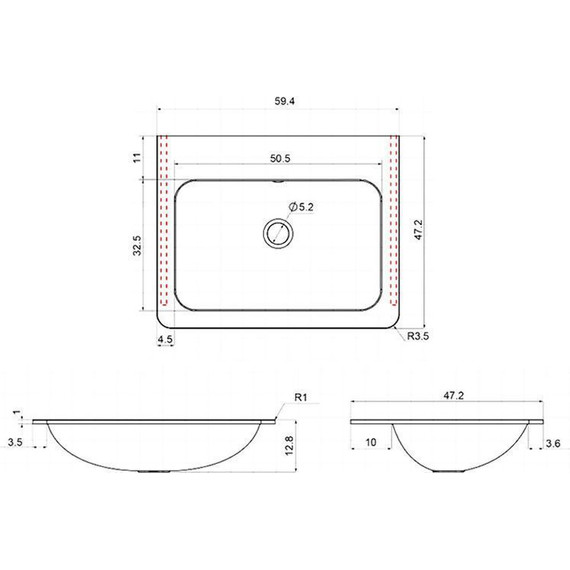 Тумба подвесная с раковиной Vincea Paola 60 см VMC-2P600BT (раковина белая VCB-2VP600W), бетон - фото 6