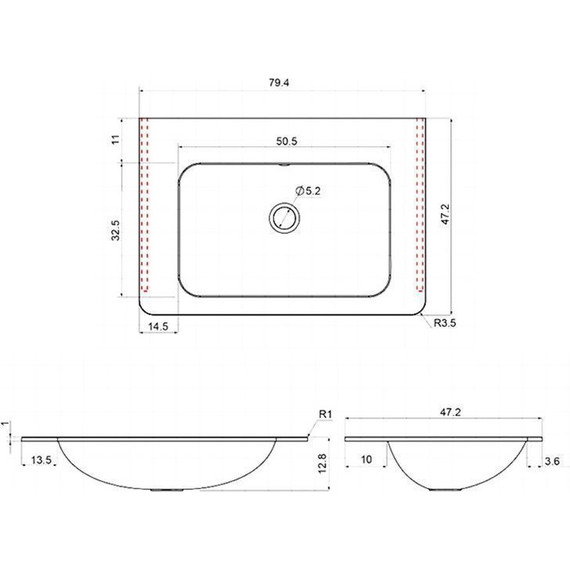 Тумба подвесная с раковиной Vincea Vico 80 см VMC-2V800VO (раковина черная VCB-2VP800B), дуб винтаж - фото 5