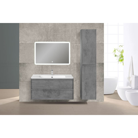 Тумба подвесная с раковиной Vincea Vico 100 см VMC-2V100BT, бетон - фото 6