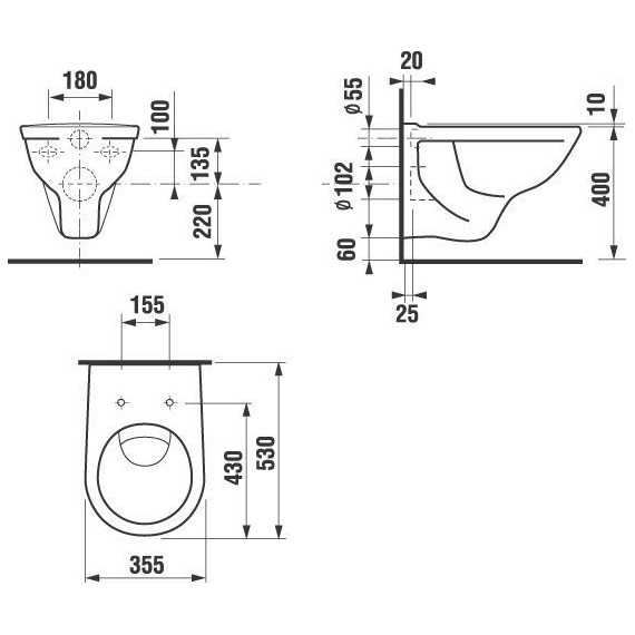 Унитаз подвесной Jika Lyra Dino 8.2137.0.000.000.3 - фото 2