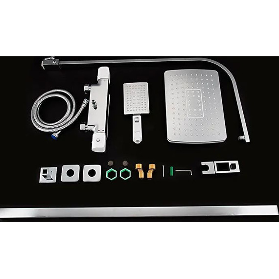 Душевая стойка с термостатом Gappo G2407-50, белый/хром - фото 3