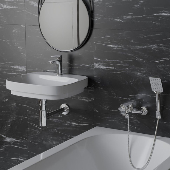 Набор смесителей 3 в 1 для ванны с коротким изливом Paini Garda 76CRSET3 - фото 2