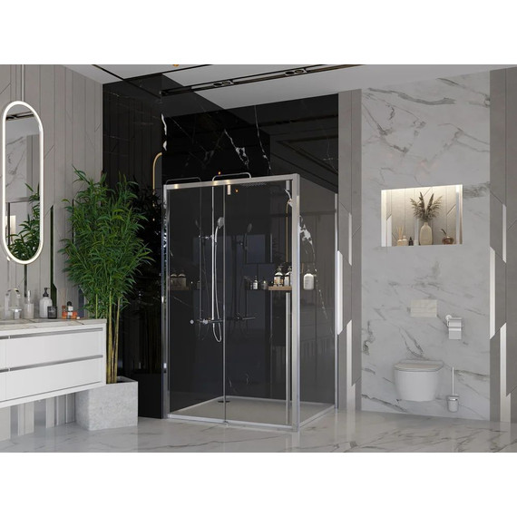 Душевое ограждение Ambassador Intense 130x110 см 110021102IX-110IX (стекло 8 мм) хром/прозрачное - фото 3