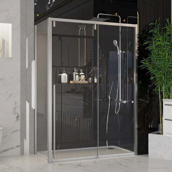 Душевое ограждение Ambassador Intense 140x110 см 110021103IX-110IX (стекло 8 мм) хром/прозрачное - фото 2