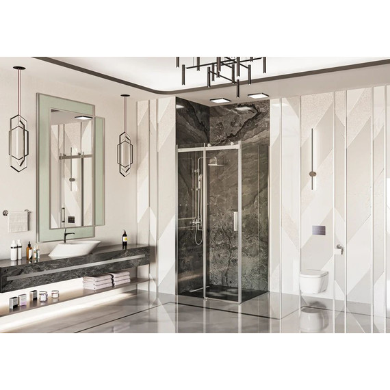 Душевое ограждение Ambassador Benefit 130x120 см 19021102HX-120HX (стекло 8 мм) хром/прозрачное - фото 3