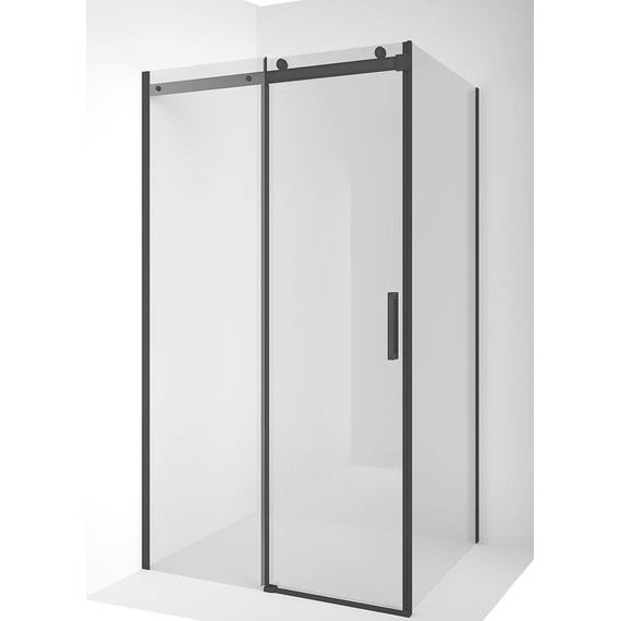 Душевое ограждение Ambassador Benefit 130x120 см 19021202HB-120HB (стекло 8 мм) чёрный/прозрачное - фото 