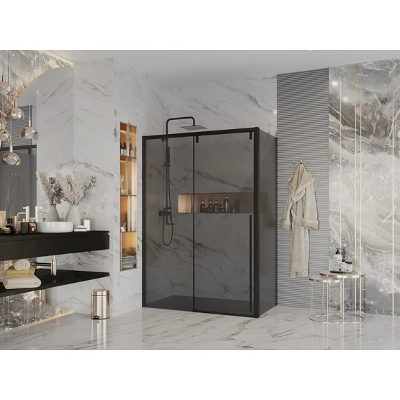 Душевое ограждение Ambassador Intense 150x90 см 110022204IBB-90IBB (стекло 8 мм) чёрный/тонированное - фото 3