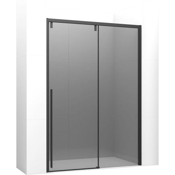 Душевая дверь Ambassador Intense 150 см 110022204IBB (стекло 8 мм) чёрный/тонированное - фото 