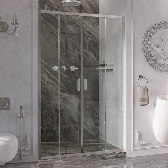 Душевая дверь Ambassador Forsa 130 см 17021108AX, хром/прозрачное - фото 