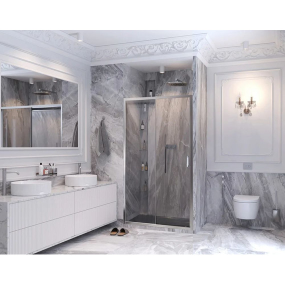 Душевая дверь Ambassador Forsa 120 см 17021118AX, хром/прозрачное - фото 2