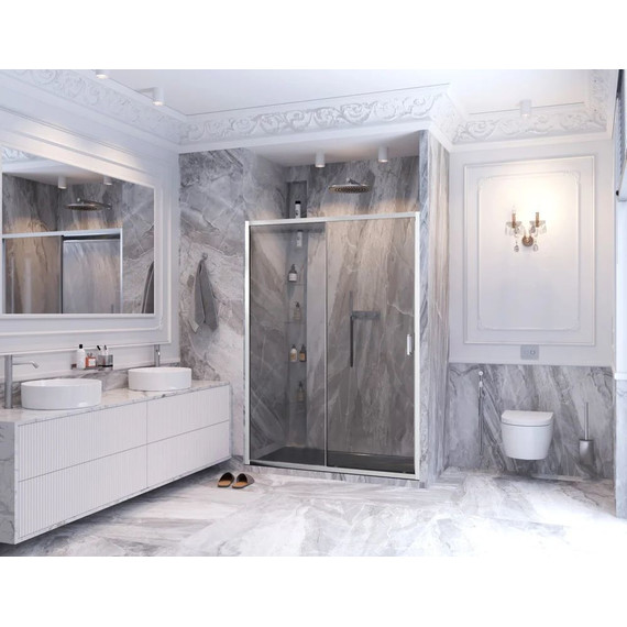 Душевая дверь Ambassador Forsa 130 см 17021119AX, хром/прозрачное - фото 3