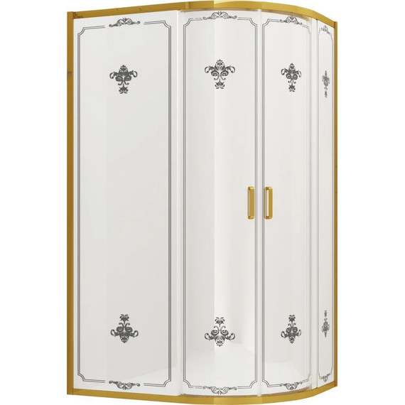 Душевое ограждение Ambassador Royal 120x80 см 18015301, золото/белое - фото 
