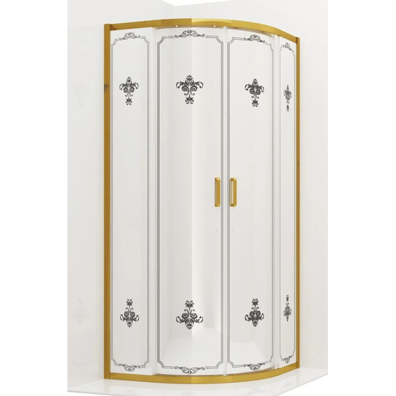 Душевое ограждение Ambassador Royal 100x100 см 18015305, золото/белое - фото 