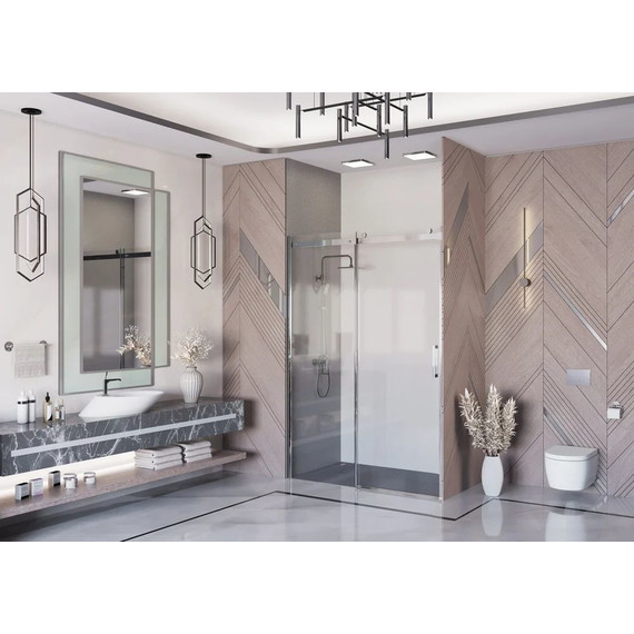 Душевая дверь Ambassador Benefit 160 см 19021105HX (стекло 8 мм) хром/прозрачное - фото 3