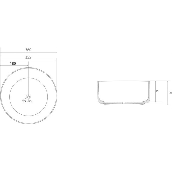 Раковина-чаша Abber Bequem 36 см AC2108MBB, бежевый матовый - фото 4