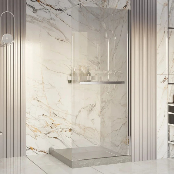 Душевая перегородка Ambassador Walk-in 120 см 15031133 с кронштейном (стекло 8 мм) хром/прозрачное - фото 2