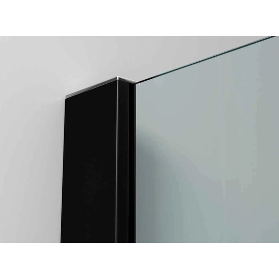 Душевая перегородка Ambassador Walk-in 90 см 15031236 с кронштейном (стекло 8 мм) чёрный/прозрачное - фото 5