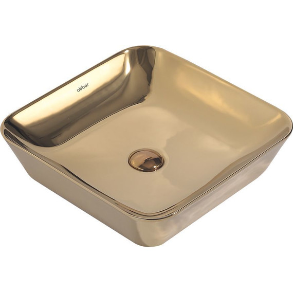 Раковина-чаша Abber Rechteck 43 см AC2205GG, золото - фото 