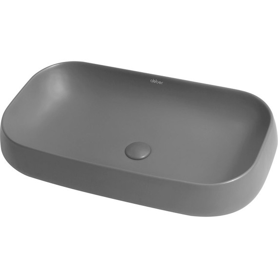 Раковина-чаша Abber Rechteck 71 см AC2210MG, серый матовый - фото 