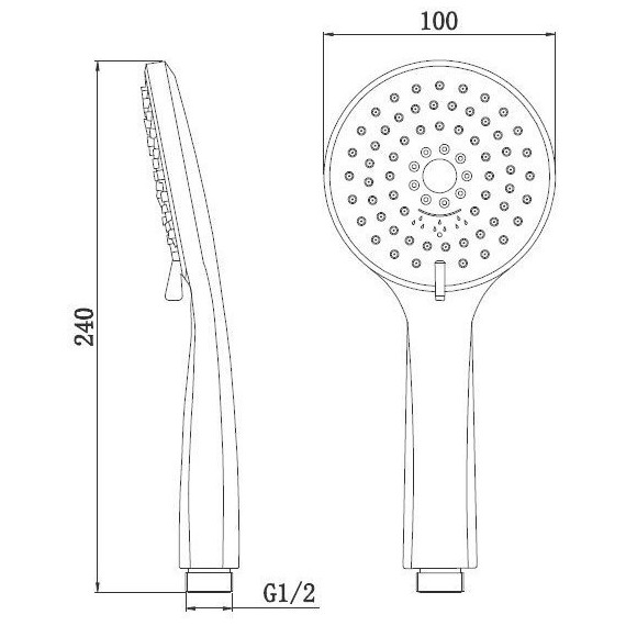 Ручной душ BelBagno BB-D1C5, сатин - фото 2