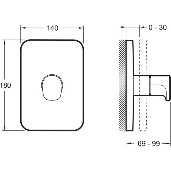 Переключатель потоков на три потребителя Jacob Delafon Modulo E75411-CP - фото 2