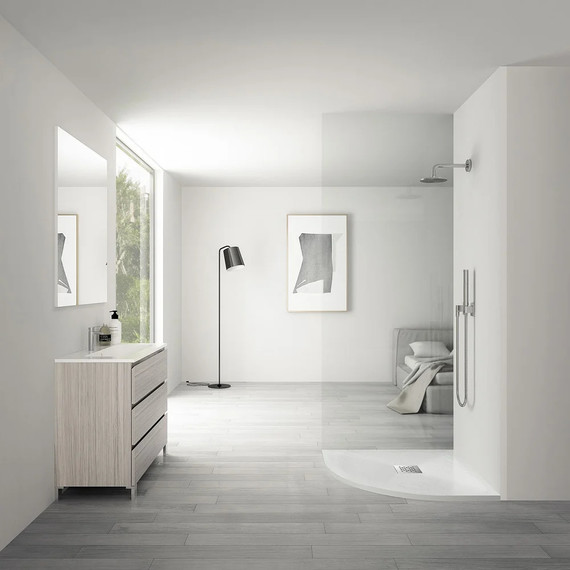 Поддон каменный Vincea 90х90 см VST-4SQ9090W, белый матовый - фото 2