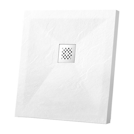 Поддон каменный Vincea 80х80 см VST-4SR8080W, белый матовый - фото 