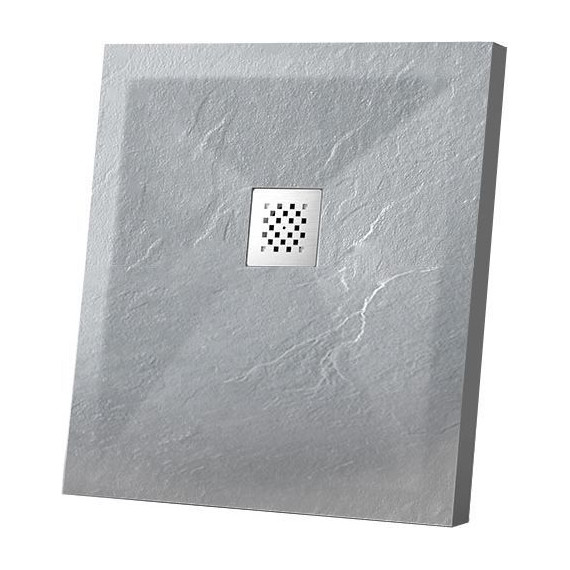 Поддон каменный Vincea 90х90 см VST-4SR9090G, серый - фото 