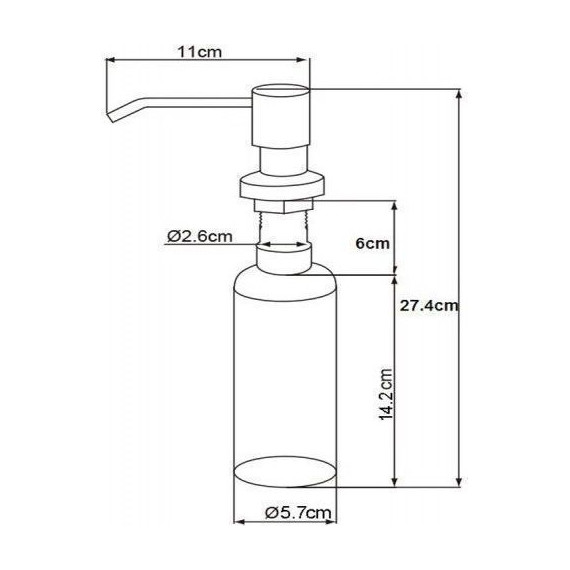 Дозатор для моющего средства Emar ЕД-401D.8, морион - фото 2