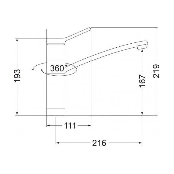 Смеситель для кухни Emar EC-3011, берилл, Цвет производителя: берилл - фото 2