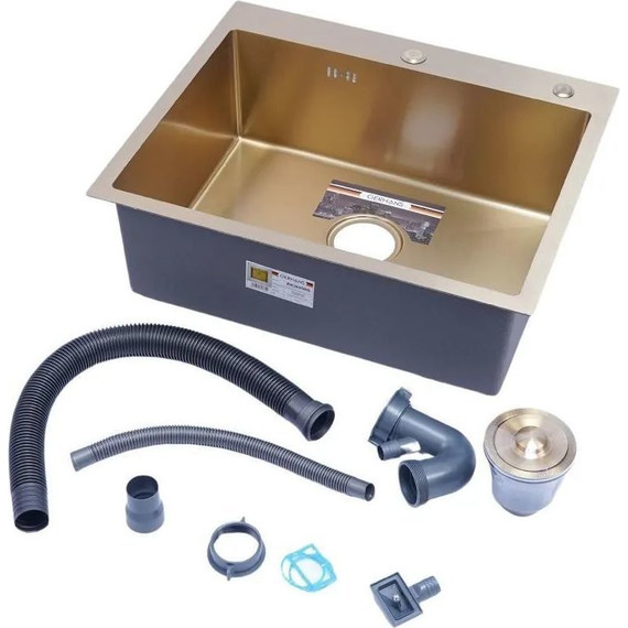 Кухонная мойка Gerhans K36050G 1 мм, золото, Цвет производителя: золото - фото 8