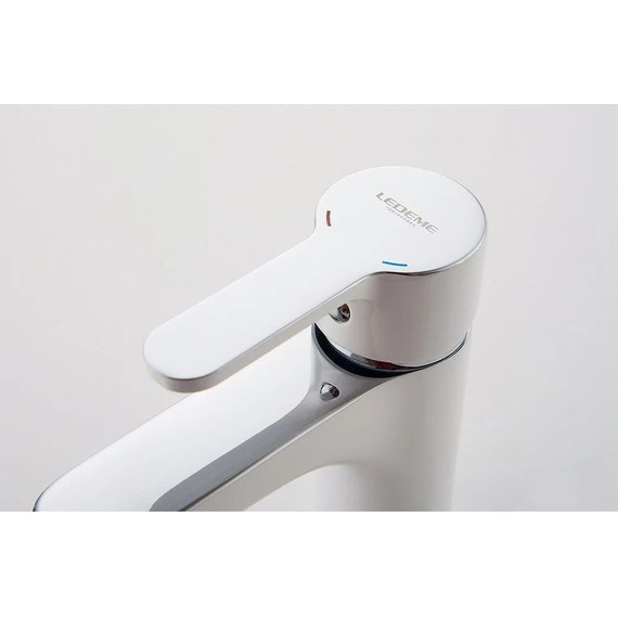 Смеситель для раковины Ledeme L1003W, белый - фото 5