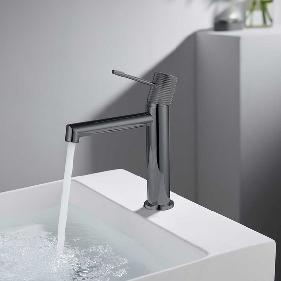 Смеситель для раковины Vincea Desire VBF-1D1GM, вороненая сталь - фото 2