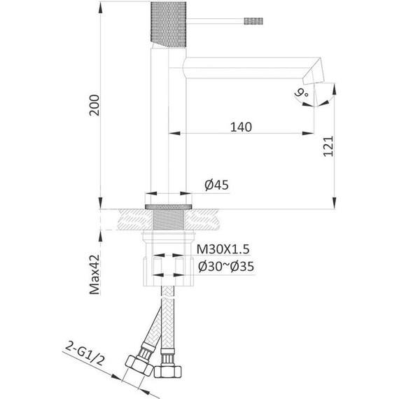 Смеситель для раковины Vincea Desire VBF-1D1GM, вороненая сталь - фото 3