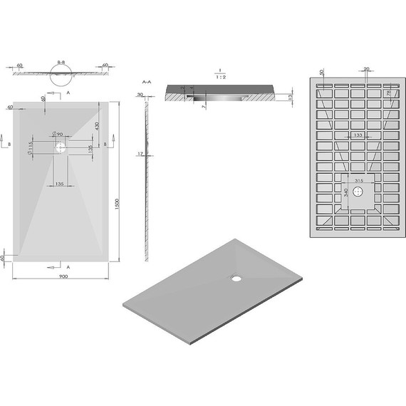 Поддон каменный Vincea 150х90 см VST-4SR9015W, белый матовый - фото 5
