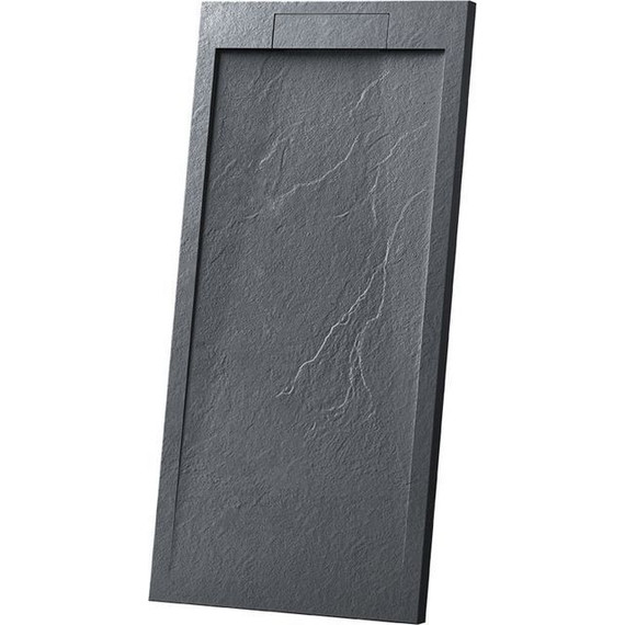 Поддон каменный Vincea 120х80 см VST-4SRL8012A, антрацит - фото 