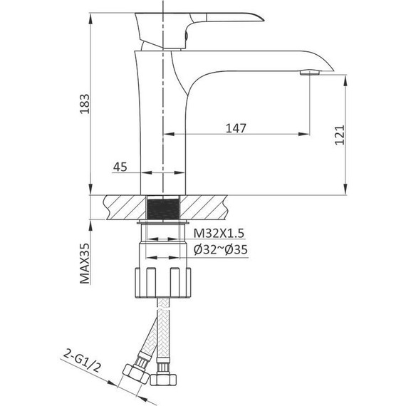 Смеситель для раковины Vincea Esse VBF-1E1CH - фото 11