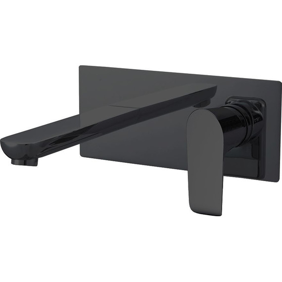 Смеситель для раковины настенный Vincea Esse VBFW-1E1MB, черный матовый - фото 