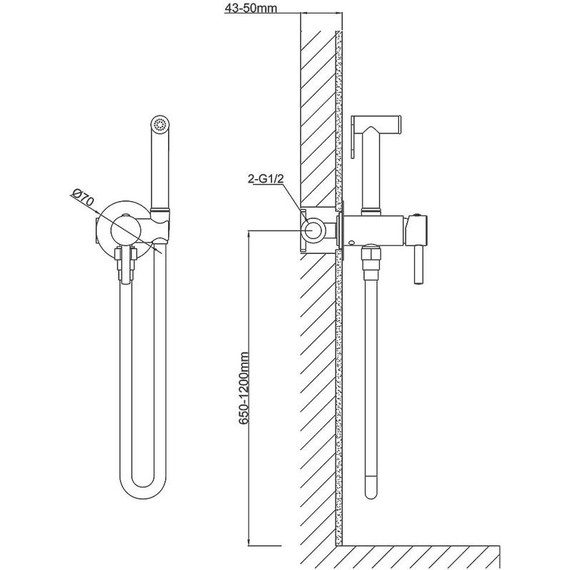 Набор для гигиенического душа Vincea VHFW-101MB, черный матовый - фото 4