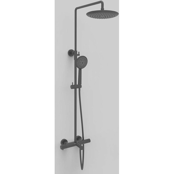 Душевая стойка с термостатом Vincea Desire VSFS-1D1TMB, черный матовый - фото 4