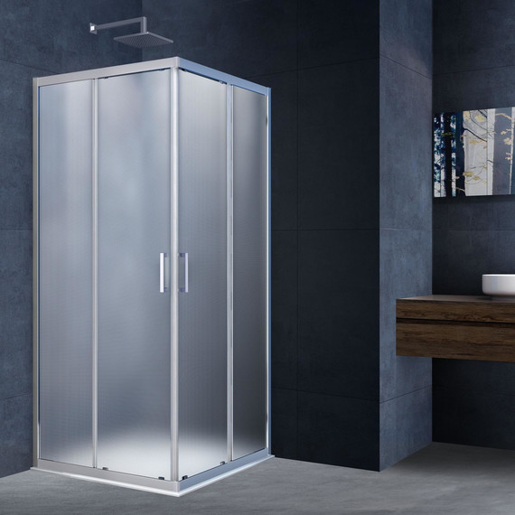 Душевое ограждение Vincea Alpha 100x100 см VSS-3AL100MT, хром/текстурное - фото 