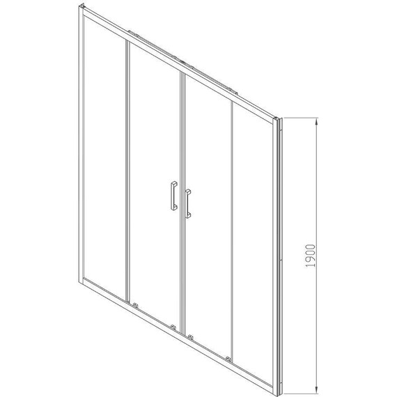 Душевая дверь Vincea Alpha 180 см VDS-3AL2180MT, хром/текстурное - фото 7