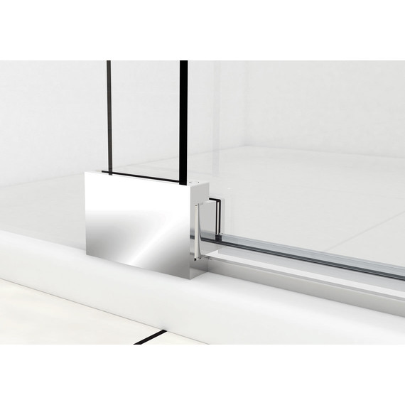 Душевая дверь Vincea Extra 100-110 см VDP-1E1011CLB (стекло 8 мм), черный/прозрачное - фото 2