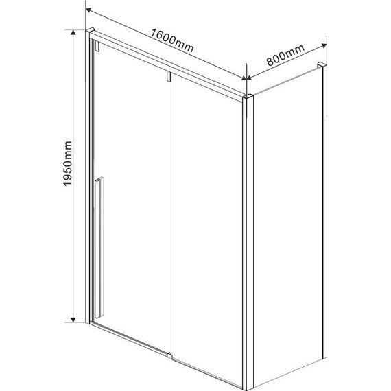 Душевое ограждение Vincea Lugano 160x80 см VSR-1L8016CL-1 (стекло 8 мм), хром/прозрачное - фото 4