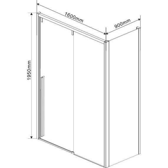 Душевое ограждение Vincea Lugano 160x90 см VSR-1L9016CL-1 (стекло 8 мм), хром/прозрачное - фото 4
