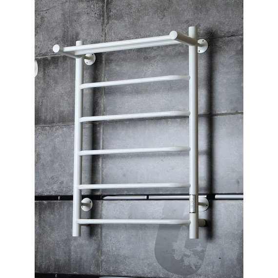Полотенцесушитель электрический Тругор Пэк сп 6 ВГП с полкой П6 500х800 мм, белый (возможность скрытого подключения) 00-00042762 - фото 2