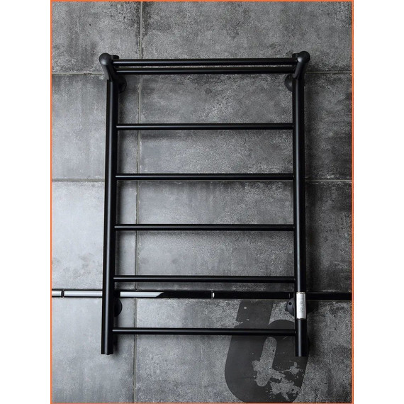 Полотенцесушитель электрический Тругор Пэк сп 6 ВГП с полкой П6 500х800 мм, чёрный (возможность скрытого подключения) 00-00042768 - фото 3