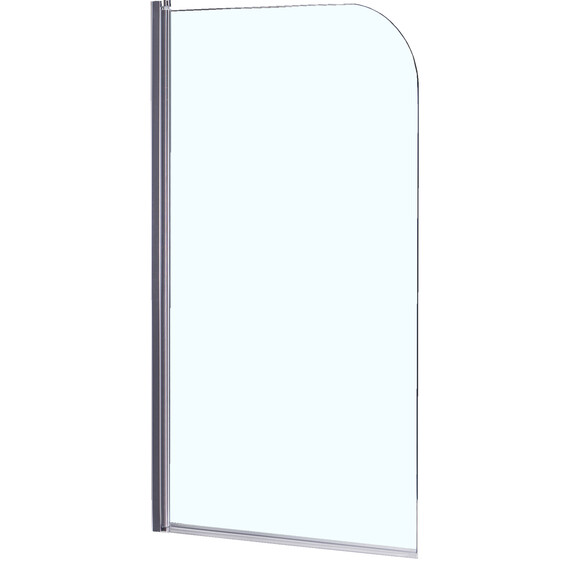 Шторка для ванны Loranto CS-F01 65х120 см, хром/прозрачное - фото 