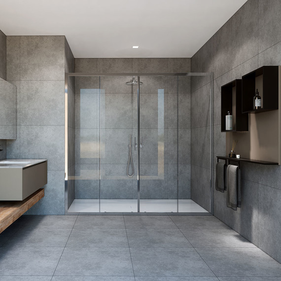 Душевая дверь Vincea Garda 200 см VDS-1G2200CL, хром/прозрачное - фото 