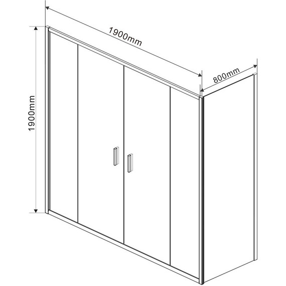 Душевое ограждение Vincea Garda 190x80 см VSR-1G28019CL, хром/прозрачное - фото 6
